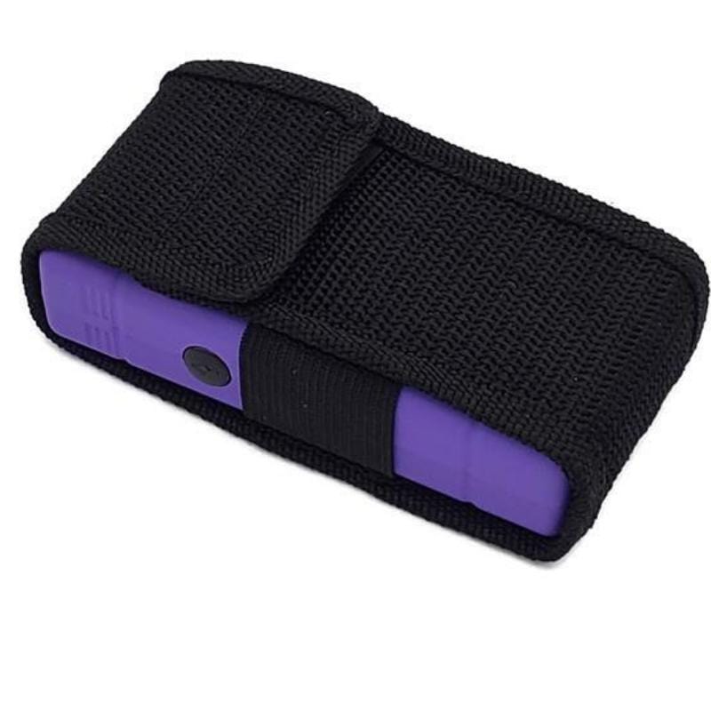 holster included Purple Power Duo II Self Defense Kit stun gun pepper spray keychain