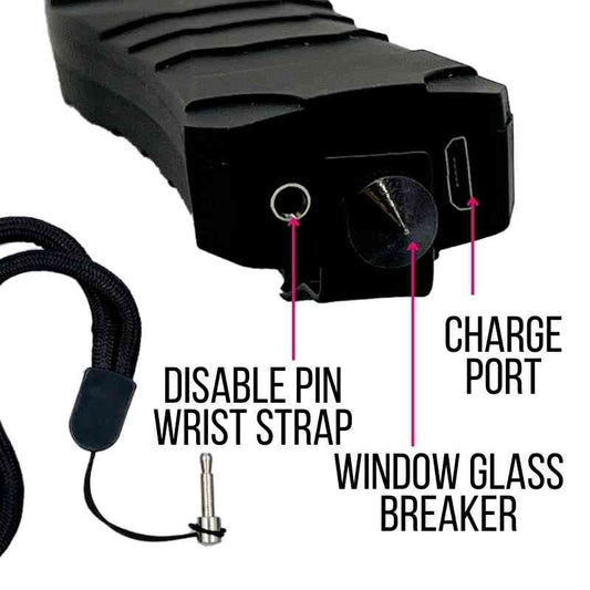 black-SERPENT-stun-guns-glass-breaker-taser-more-features