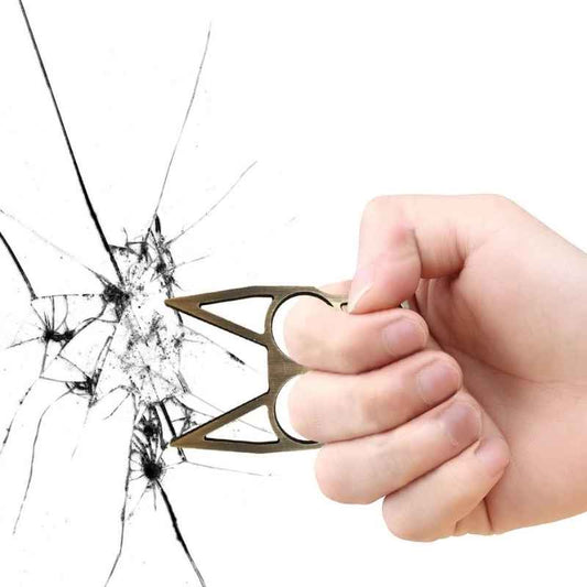 black aluminum metal cat self defense keychain