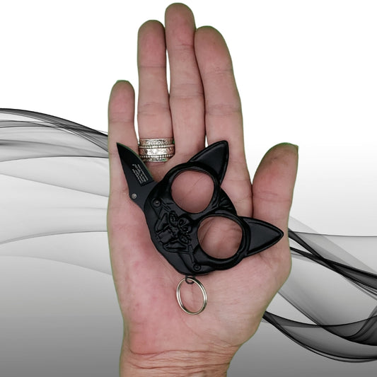 cat self defense dagger knife keychain