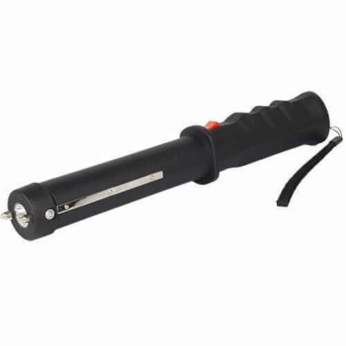 black 10 Million Volt Stun Baton Flashlight Stun Gun Combo