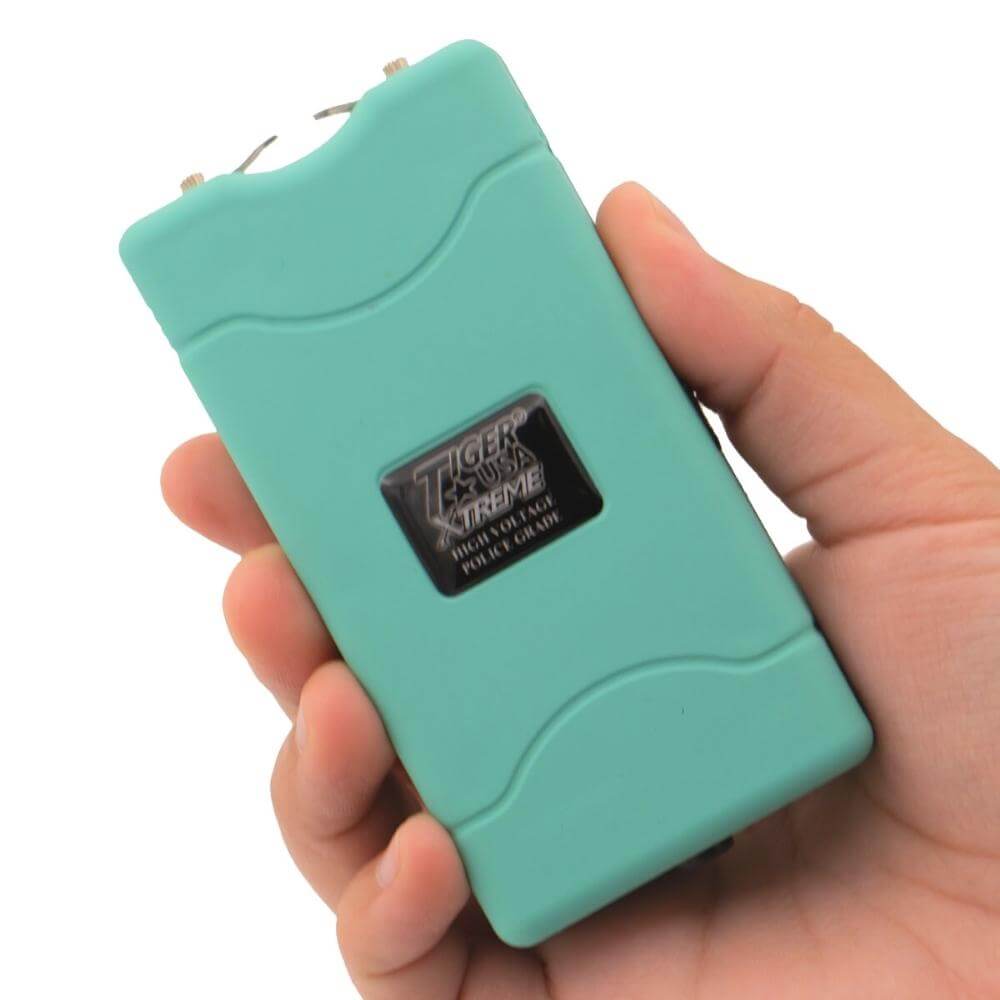 96 Million Volt Tachyon Flashlight Stun Gun Teal
