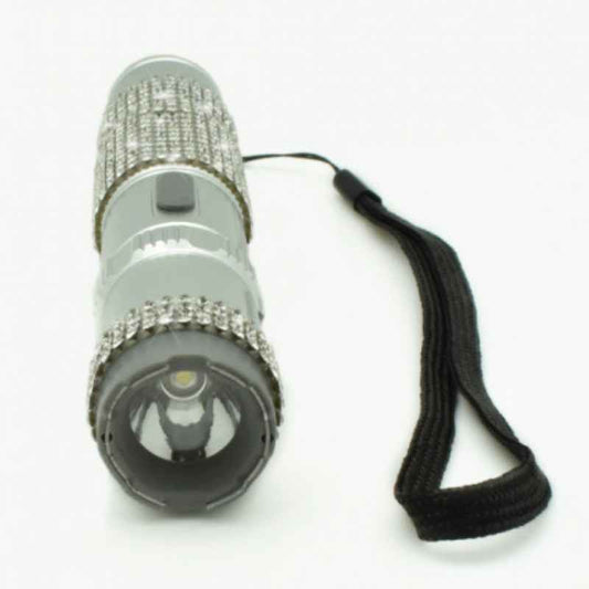 rhinestone tasers bling stun gun flashlight view