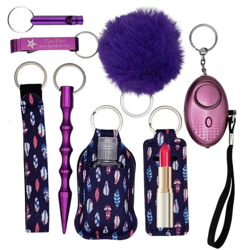 fight fobs tribe vibe purple self defense keychains