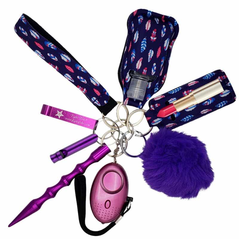 fight fobs tribe vibe purple self defense keychains