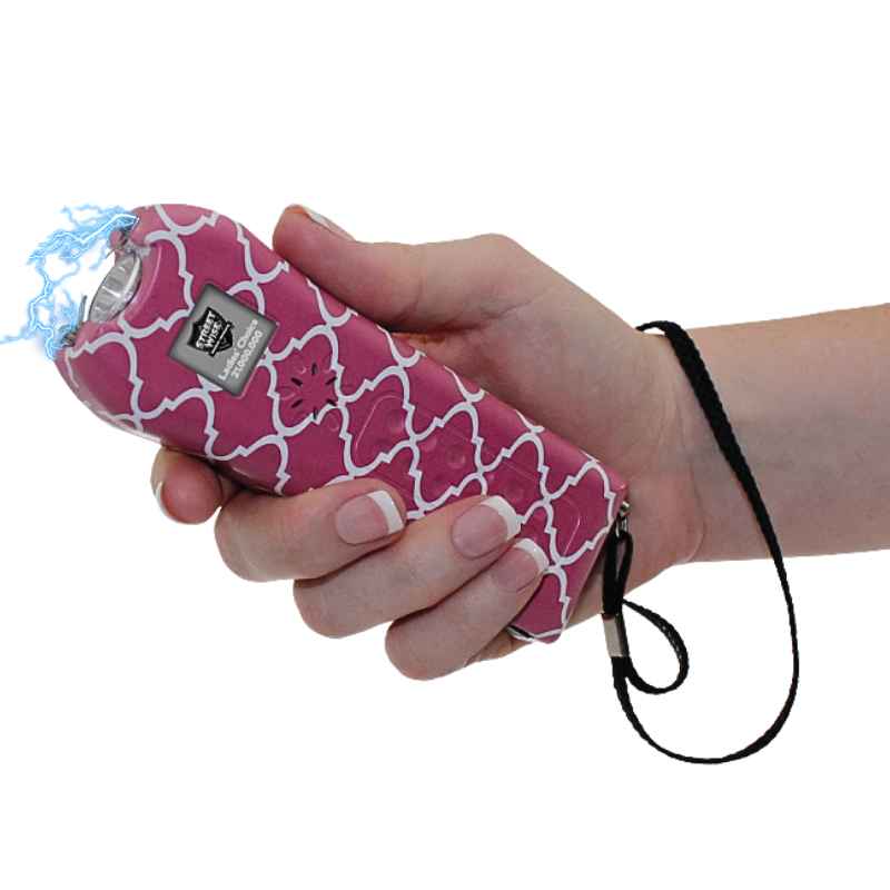 ladies choice pink trellis multi defense stun gun