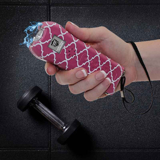ladies choice pink trellis multi defense stun gun