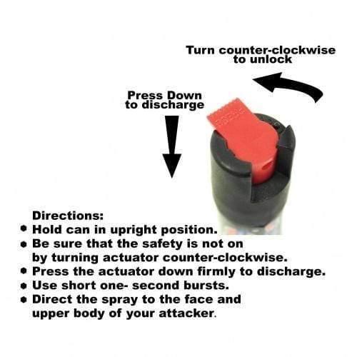safety features Purple Power Duo II Self Defense Kit stun gun pepper spray keychain