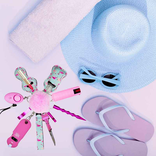 pink_flamingo_deluxe_self_defense_keychain_set_fight_fobs