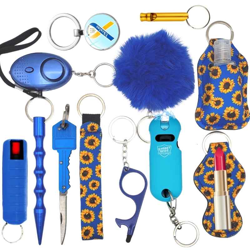 support ukraine deluxe self defense keychain stun gun mace FF-UKRAINE-LUXE