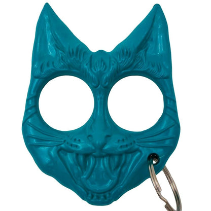 Hiss and Hurt Self-Defense Cat Keychain Teal