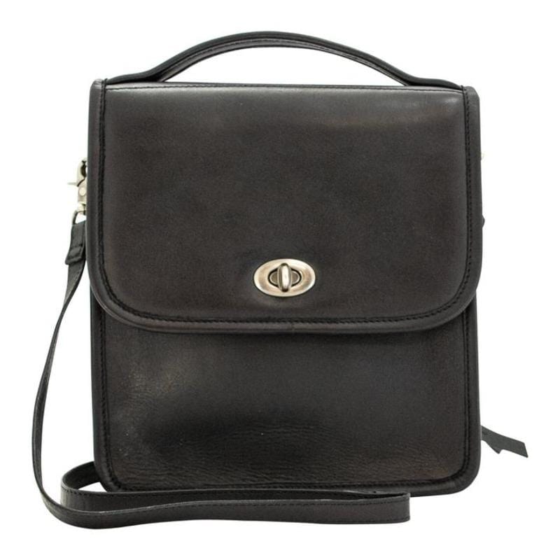 black Smith & Wesson Leather Kathryn Vintage Crossbody Concealed Carry Handbag