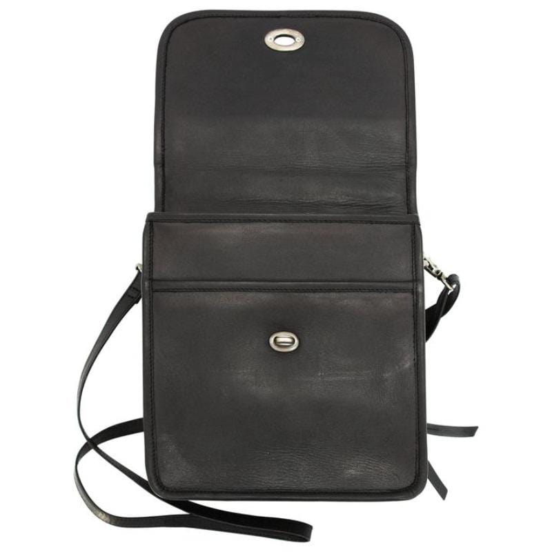 black Smith & Wesson Leather Kathryn Vintage Crossbody Concealed Carry Handbag