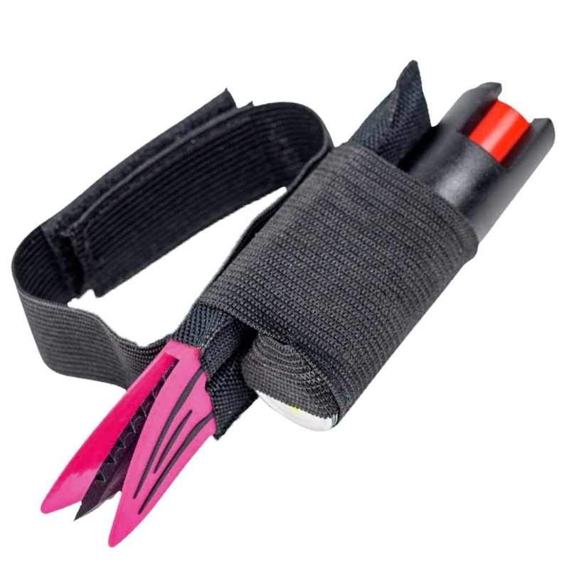 refillable double defender spike-n-strike pepper spray and edge