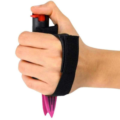 pink fingers free double defender spike-n-strike pepper spray and edge