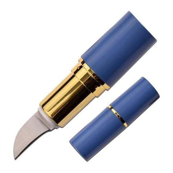 blue Lipstick Hidden Self-Defense Knife