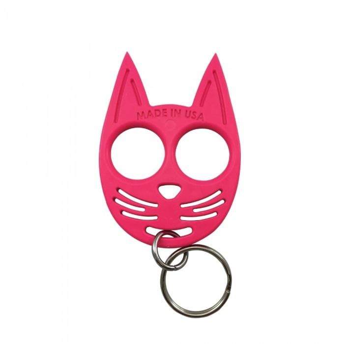hot pink My Kitty self-defense keychain cat keyring