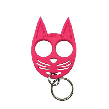 hot pink My Kitty self-defense keychain cat keyring