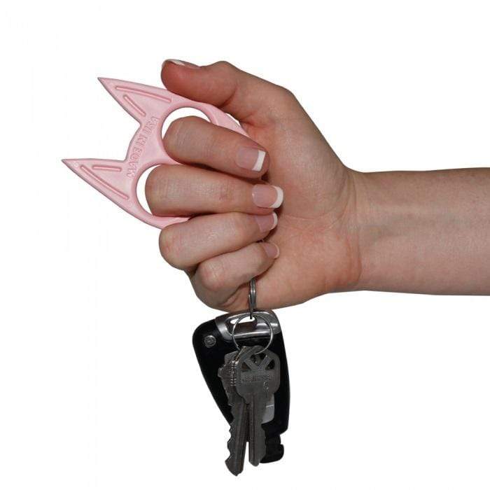 positioning of My Kitty self-defense keychain cat keyring