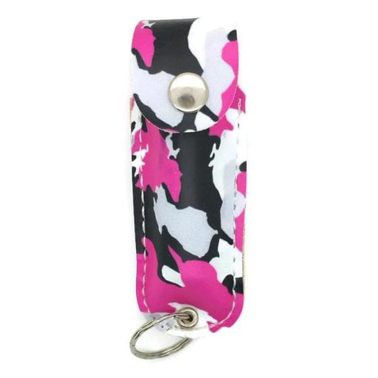 Pink Camouflage Police Strength 18 OC Pepper Spray Keychain