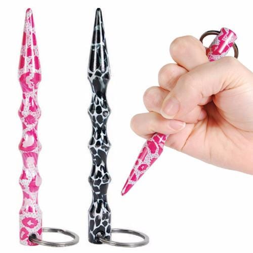 Camoflauge Pointed Solid Steel Kubotan Self Defense Key Chain
