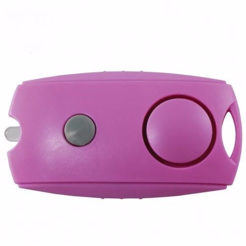 pink  Squeeze Panic Alarm Personal Safety Flashlight Key Chain Belt Clip