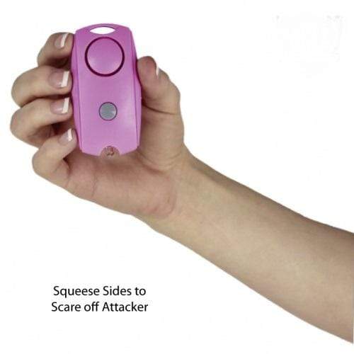 pink panic alarm keychain