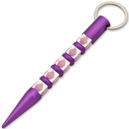 Cupcake Rubber Grip Pointed Solid Steel Kubotan Self Defense Key Chain