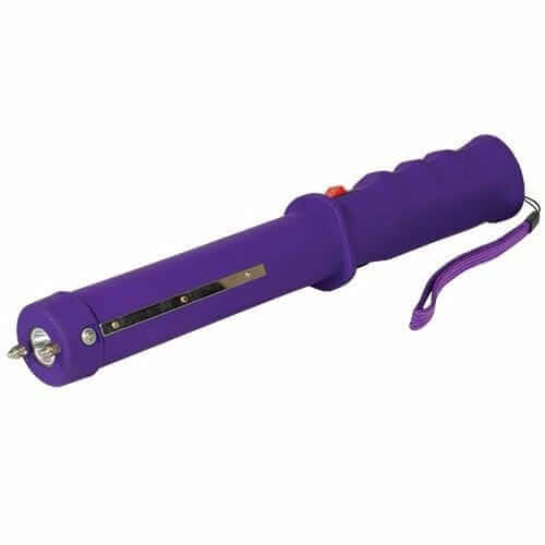 purple 10 Million Volt Stun Baton Flashlight Stun Gun Combo