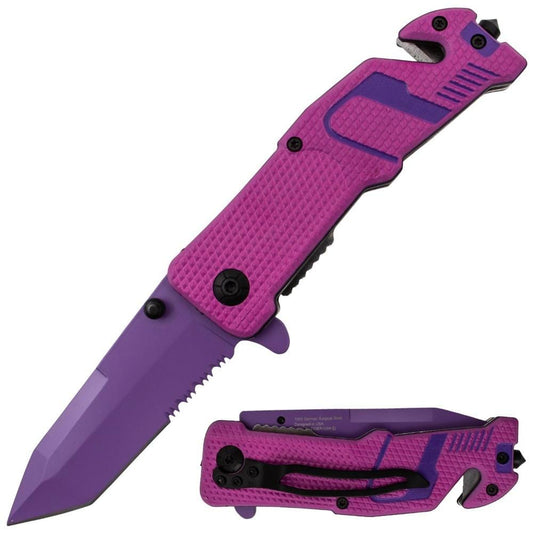 sneakerhead purple Auto Safety and Self-Defense Knife