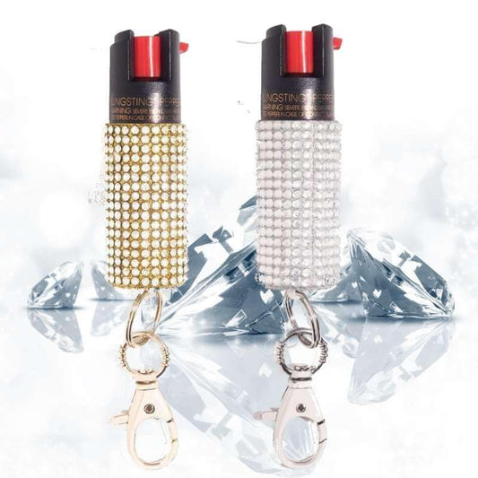 Bling Sting rhinestone pepper sprays keychains