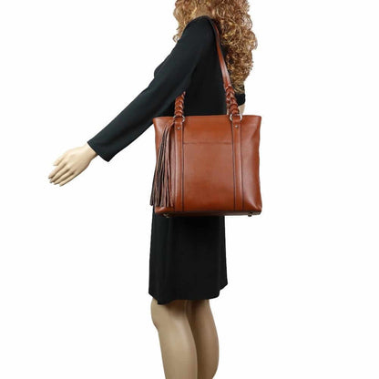 Lady Conceal Handgun Purses Concealed Carry Bella Leather Tote Lockable CCW Bag