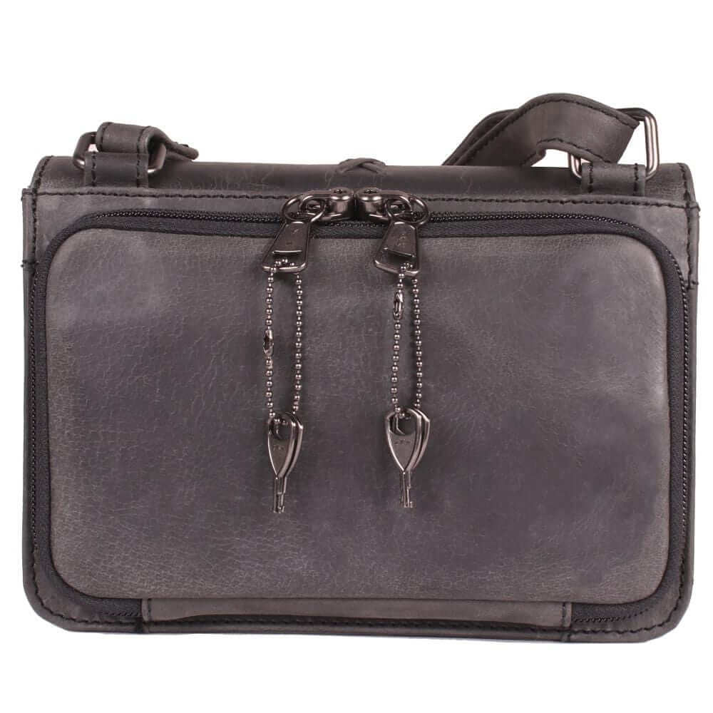 Lady Conceal Handgun Purses Concealed Carry Jolene Leather Lockable CCW Crossbody Organizer