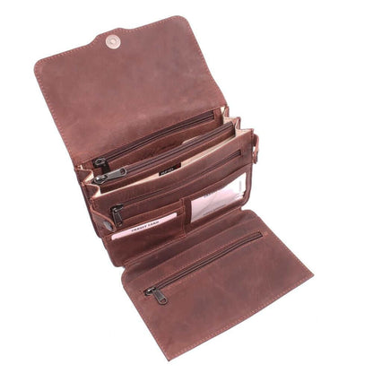 Lady Conceal Handgun Purses Concealed Carry Jolene Leather Lockable CCW Crossbody Organizer