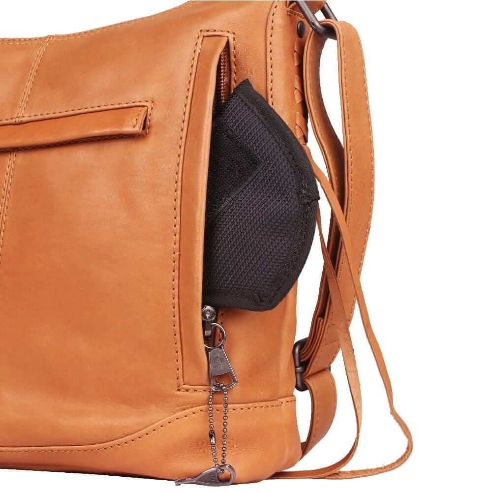 Lady Conceal Handgun Purses Concealed Carry Blake Scooped Leather Crossbody Lockable CCW Bag