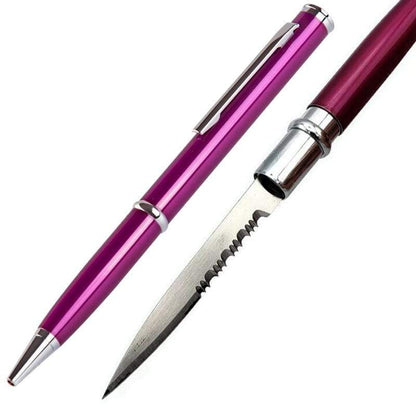 Write Or Fight Pen Knife Purple