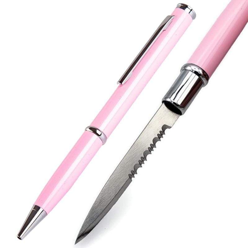 Write Or Fight Pen Knife Pink