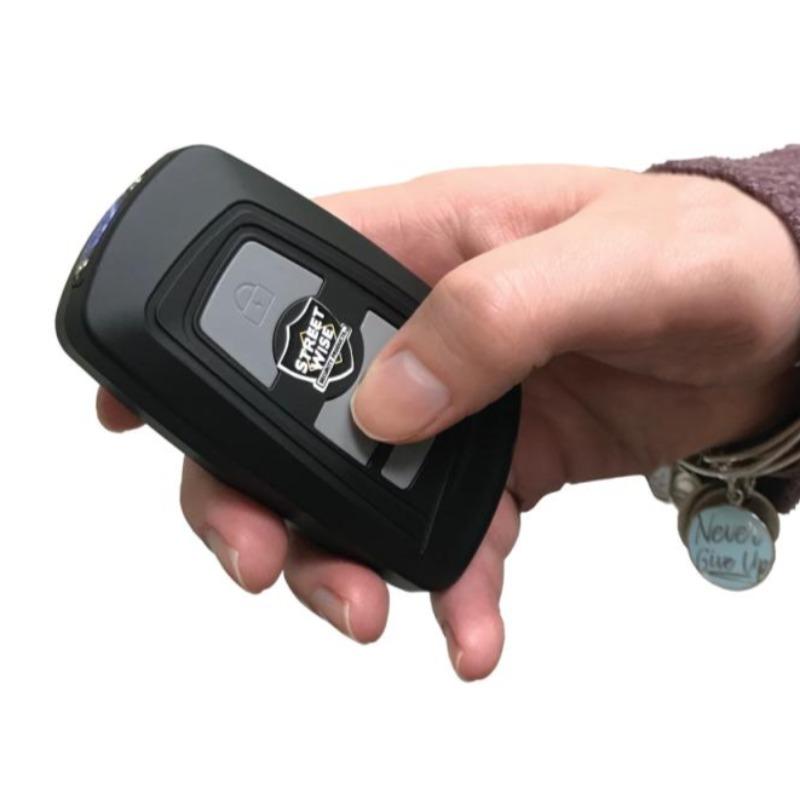 handheld Razor Key Fob 23 Million Volt Stun Gun Panic Alarm Combo