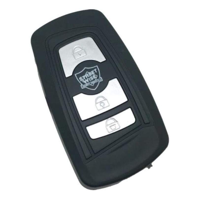 black Razor Key Fob 23 Million Volt Stun Gun Panic Alarm Combo