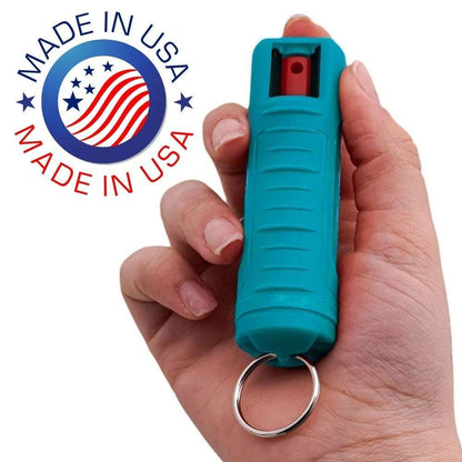 OC-17 Teal Pepper Spray Keychain made in usa