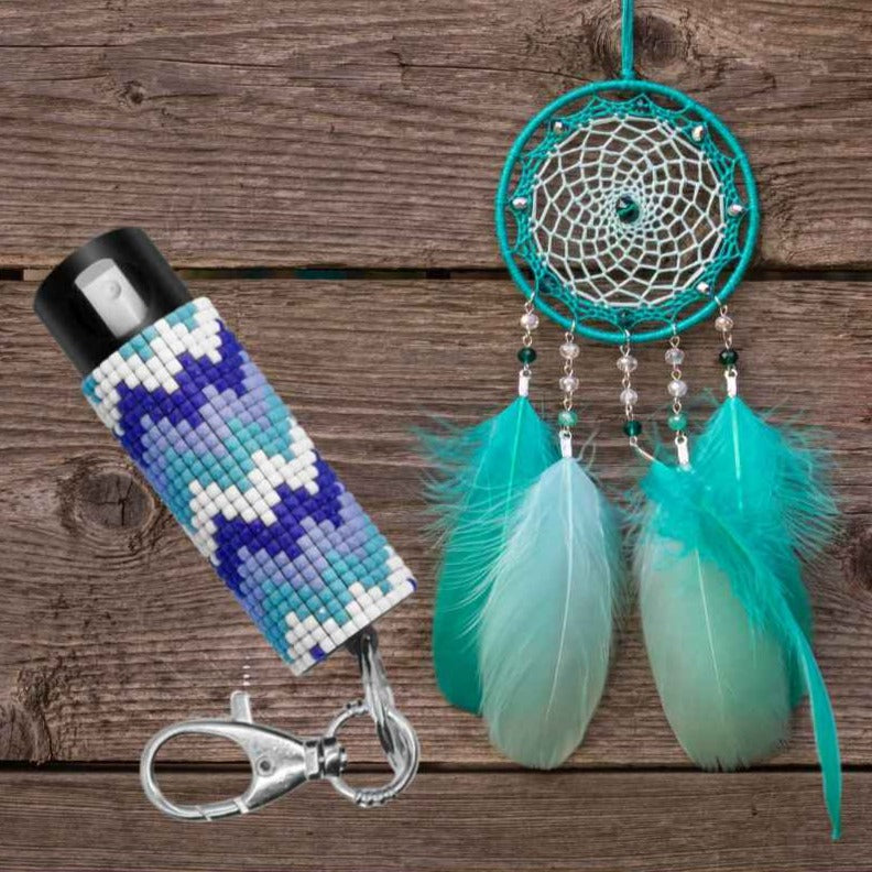 guard_dog_blue_beaded_mosaic_peppe_spray_keychain
