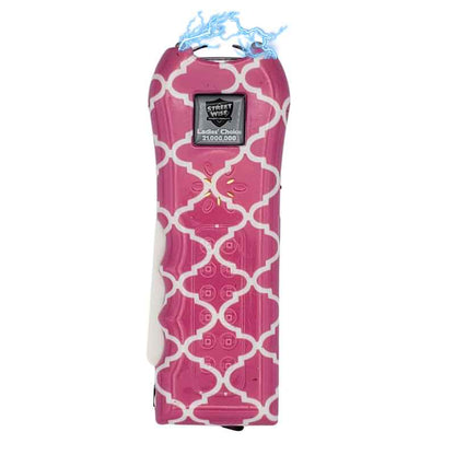 ladies choice pink trellis multi defense stun gun