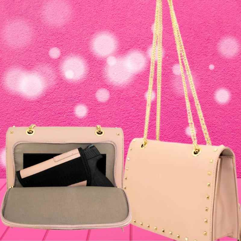 pink cameleon kylie ccw purses velcro gun pocket