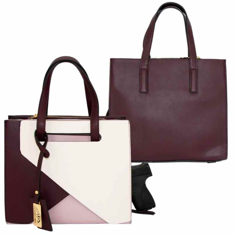 purple block cameleon conceal carry mia handbag
