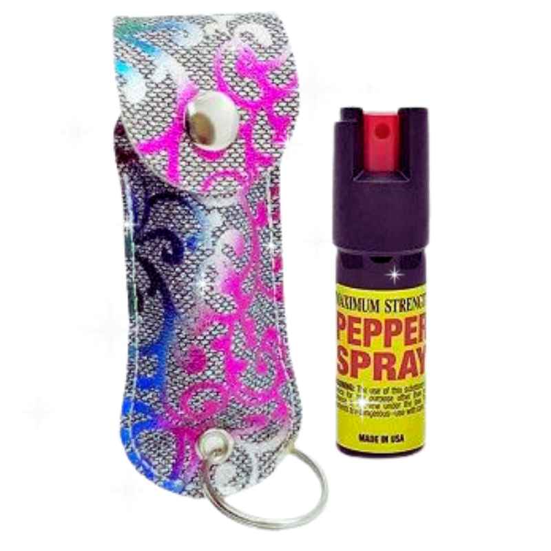 rainbow-foil-sparkle-pepper-spray-pouch-keychain