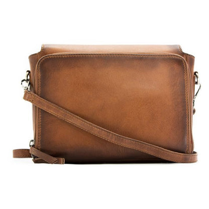 beautiful burnished leather Smith & Wesson Leather Dynamic Crossbody Concealed Carry Handbag