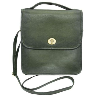 olive green Smith & Wesson Leather Kathryn Vintage Crossbody Concealed Carry Handbag